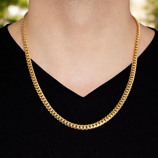 10K Gold 6mm Lightweight Miami Cuban Link Chain Necklace – 20 Inch