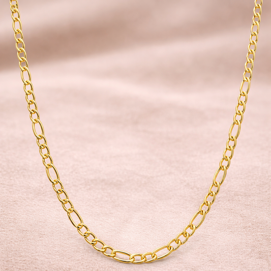 Lightweight 14K Gold Figaro Chain Necklace – 20", 5.75mm