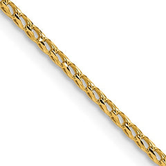 14K Solid Gold 1mm D/C Open Franco Link Chain – Sleek & Durable