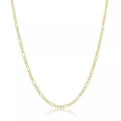 14K Yellow Gold Figaro Link Chain Necklace 18" (2mm)