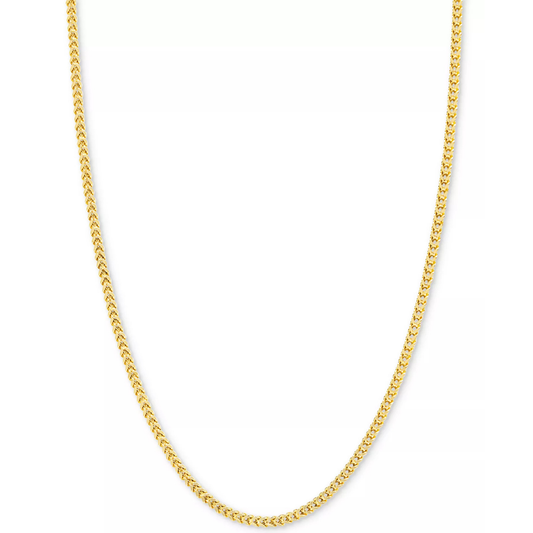 14K Gold 18-Inch Franco Link Chain Necklace – 1.7–1.8mm Width