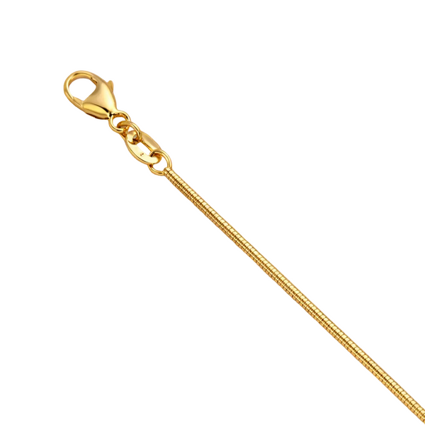 Solid 14K Yellow Gold Boa Snake Chain – 1.2mm, 16–24 Inch Length Options