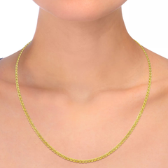 18" Nonna Link Chain Collar Necklace (2.9–10mm) in Solid 14K Gold