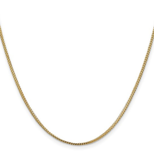 14K Gold 1.1mm Franco Chain Necklace