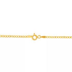 Solid 10K Yellow Gold 22" Polished Curb Link Chain Necklace