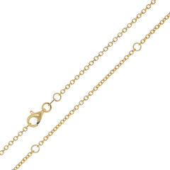 14K Yellow Gold Adjustable Rolo Chain Necklace (20", 1.35mm)