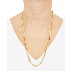 10K Gold 6mm Lightweight Miami Cuban Link Chain Necklace – 26"