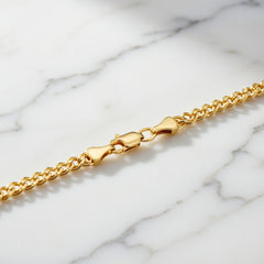 18" Nonna Link Chain Collar Necklace (2.9–10mm) in Solid 14K Gold