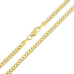 14K Yellow Gold 3.3mm Miami Cuban Chain Necklace (20"–28")