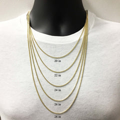 Classic 14K Yellow Gold Miami Cuban Link Chain – 2mm, 20"–28" Lengths