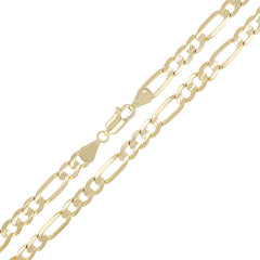 14K Yellow Gold Men’s Figaro Chain Necklace 5.3mm (20", 22", 24", 26")