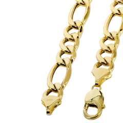 10K Yellow Gold Men’s Semi-Solid Figaro Link Chain