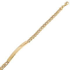 Solid 14K Yellow Gold 5mm Cuban Link Engravable ID Bracelet – 8.5", 6.4 Grams