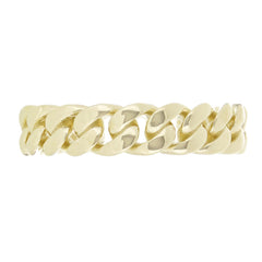 14K Yellow Gold 5mm Miami Cuban Curb Link Ring (Sizes 6–9)