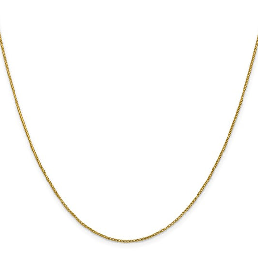 14K Solid Gold 1mm D/C Open Franco Link Chain – Sleek & Durable