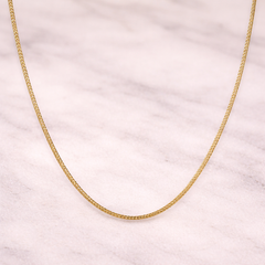 14K Gold 1.1mm Franco Chain Necklace