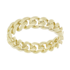 14K Yellow Gold 5mm Miami Cuban Curb Link Ring (Sizes 6–9)